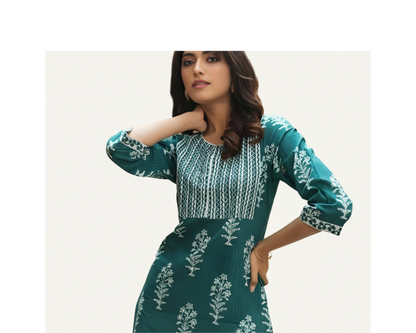 Printed Rayon Short Kurti
