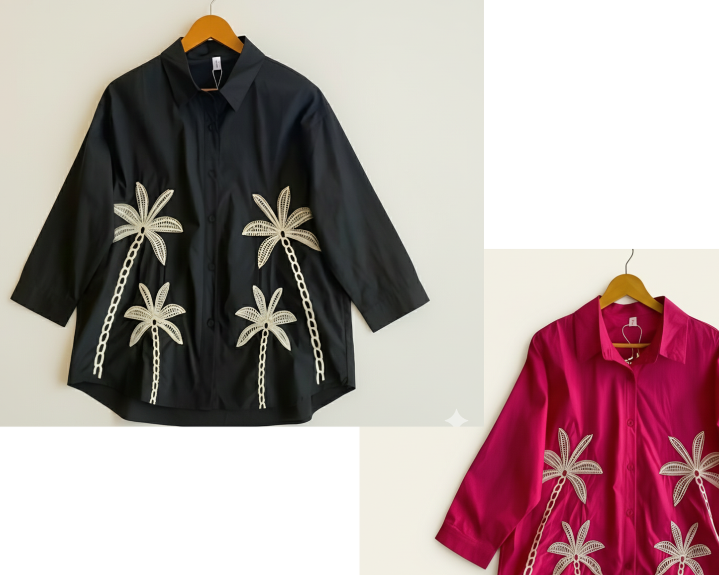 Trendy Rayon Embroidery Shirt for Women & Girls
