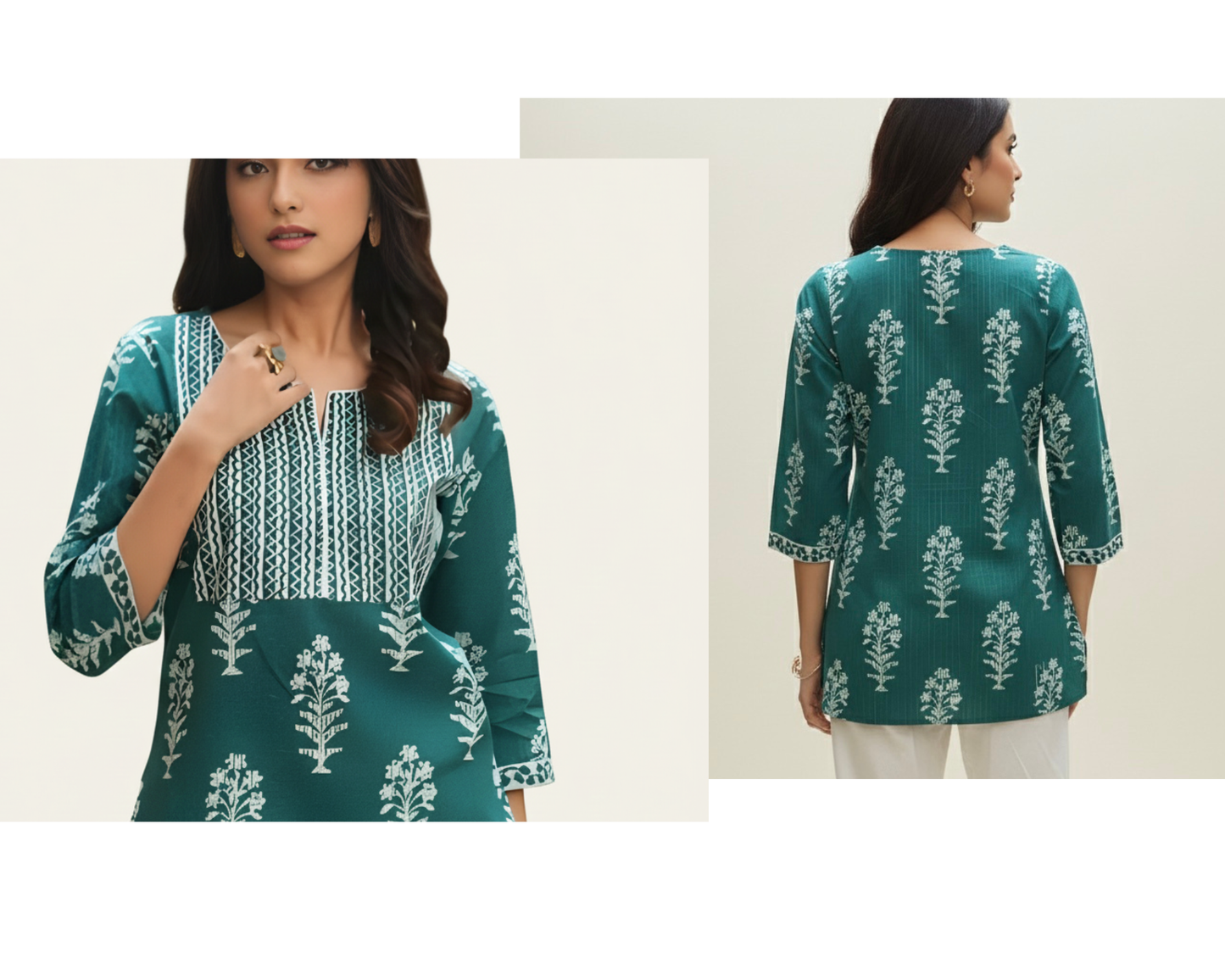 Printed Rayon Short Kurti