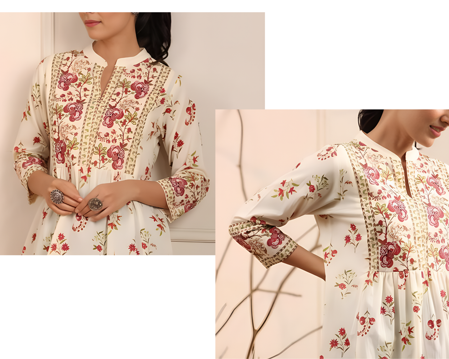 Jaipuri Floral Empire Top