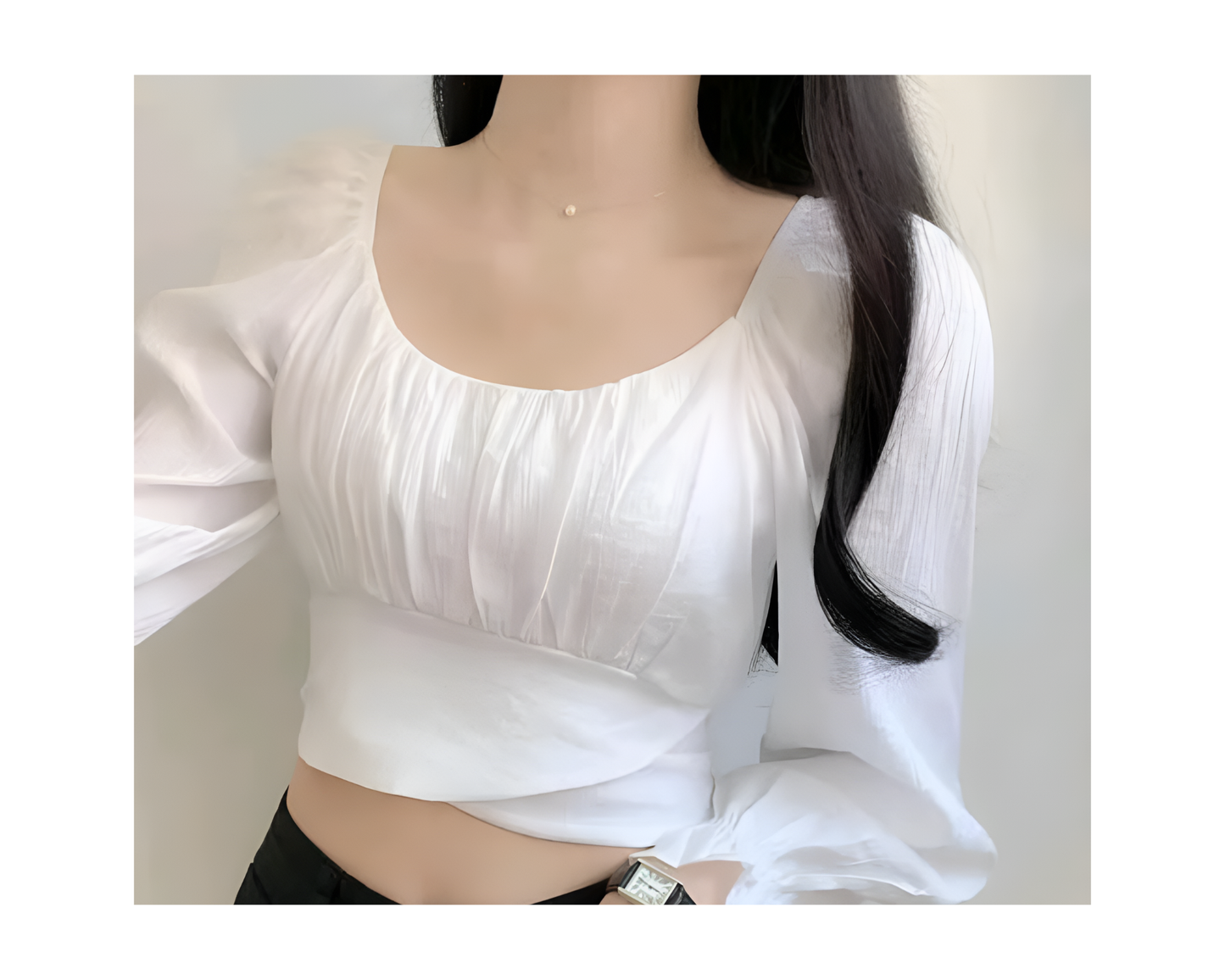 Crop top For women's& Girls In White Colour