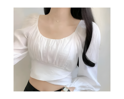 Crop top For women's& Girls In White Colour