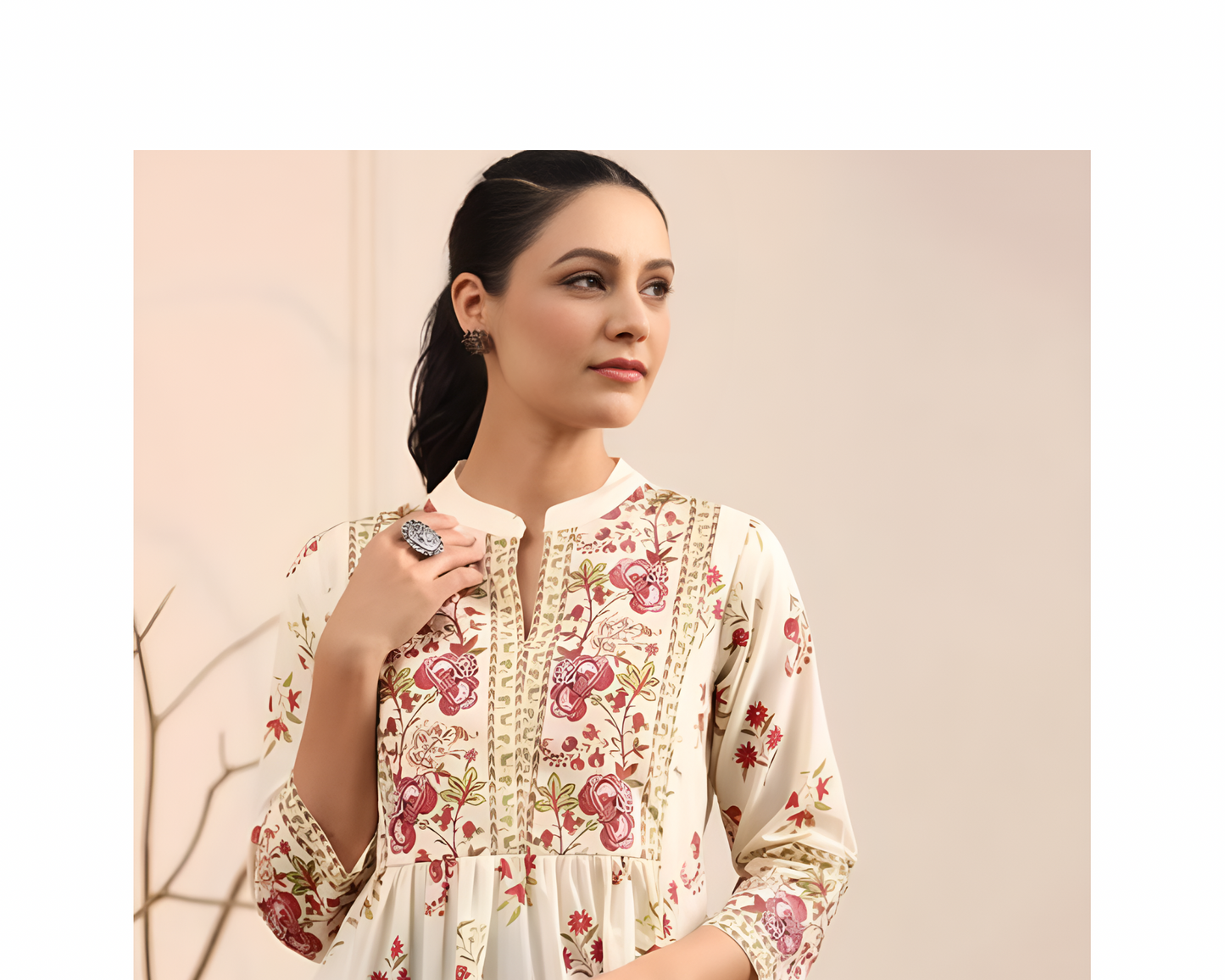 Jaipuri Floral Empire Top